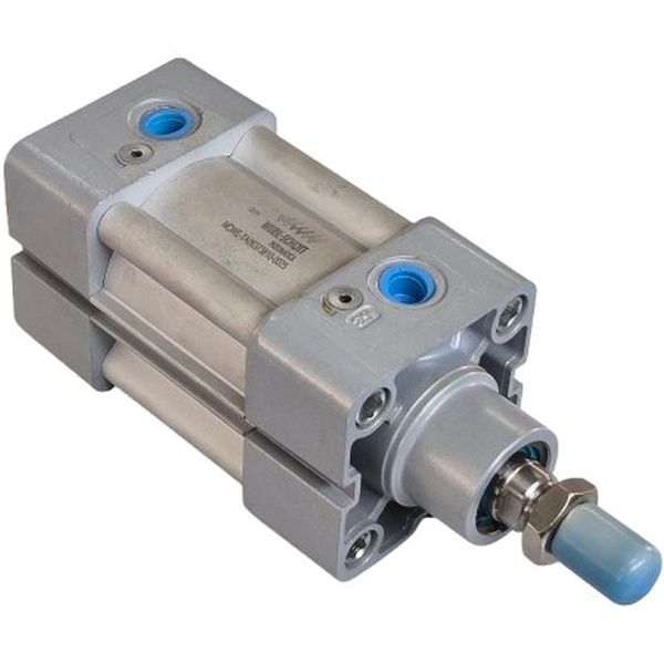 cilindro padronizado de dupla ação, diâmetro 63mm, curso 25mm, dupla ação, amortecimento ajustável, sem canal para sensor