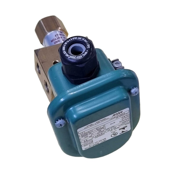 EM8327A031 <br/>
conexão 1/4 NPT  <br/>
orifício 6,4 <br/>
seminova