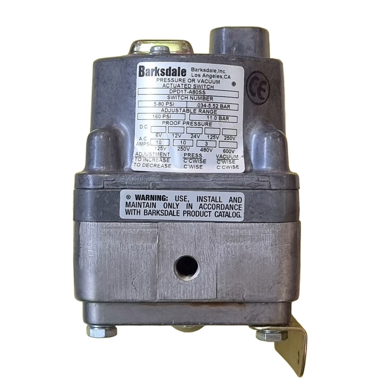 5-80PSI 0.034-5.52BAR <br/>
intervalo ajustável 160PSI/11.0BAR