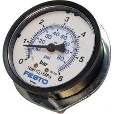 Manômetro FESTO FMAP-63-6-1/4-EN 161130 87PSI 6BAR com flange Manômetro FESTO FMAP-63-6-1/4-EN 161130 87PSI 6BAR com flange