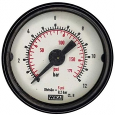 Manômetro WIKA 175psi 12bar Manômetro WIKA 175psi 12bar