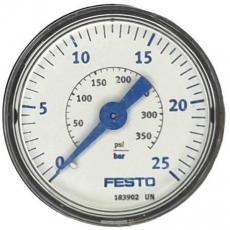 Manômetro FESTO MA-40-25-G1/4-EN 183902 360psi 25bar Manômetro FESTO MA-40-25-G1/4-EN 183902 360psi 25bar