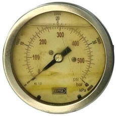 Manômetro DEMA 580psi 40bar com glicerina usado Manômetro DEMA 580psi 40bar com glicerina usado