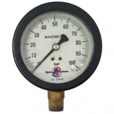 Manômetro HYDRAULIC SYSTEMS 100bar seminovo Manômetro HYDRAULIC SYSTEMS 100bar seminovo