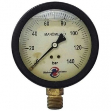 Manômetro HYDRAULIC SYSTEMS 140bar estoque antigo Manômetro HYDRAULIC SYSTEMS 140bar estoque antigo