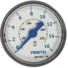 Manômetro FESTO PAGN-40-16-G18 8003637 225psi 16bar Manômetro FESTO PAGN-40-16-G18 8003637 225psi 16bar