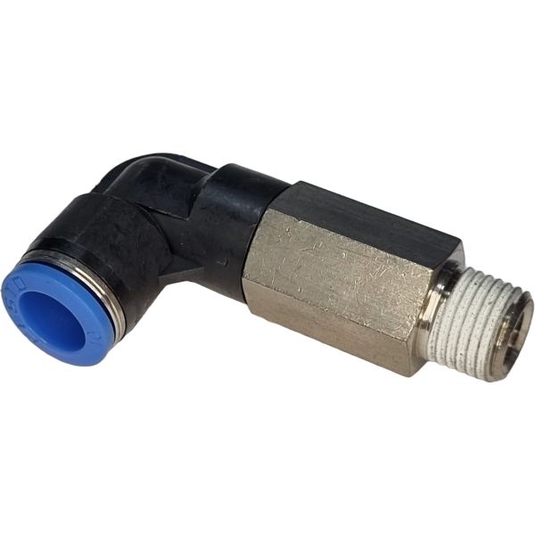 conexão pneumática, cotovelo pneumático, união em L, engate em L