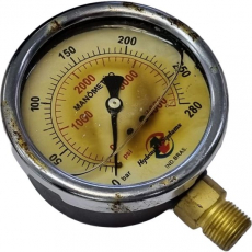 Manômetro HYDRAULIC SYSTEMS 4000psi 280bar estoque antigo Manômetro HYDRAULIC SYSTEMS 4000psi 280bar estoque antigo
