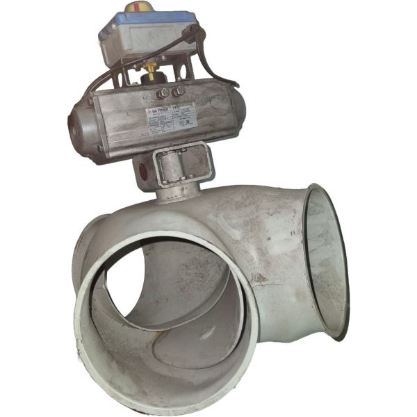 Válvula pneumática , dupla ação, torque de 10.000 Nm, pressão de 6 bar