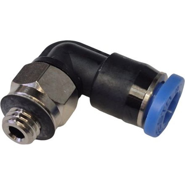 conexão mini, união rápida roscada em L, cotovelo, cotovelo mini, conexão pneumática, conector pneumático, conexão tamanho 20