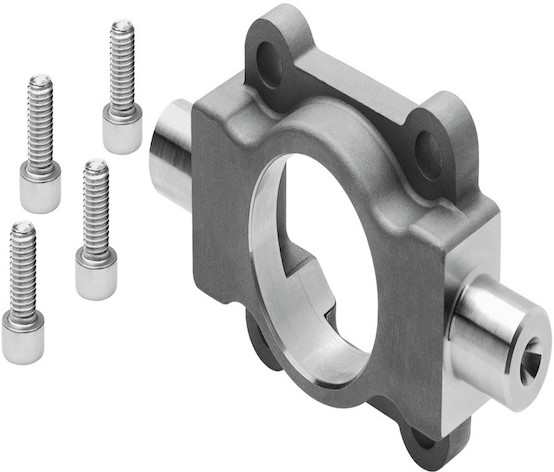   suporte de conexão para equipamentos com movimento rotativo, como válvulas de esfera ou tanques de pressão. Em alguns casos, é usado para fixar o trunnion no local.
        
     ZNCF 100
