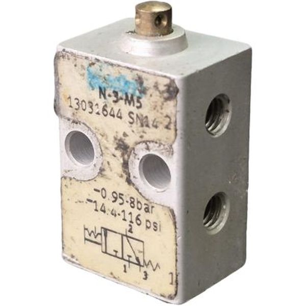 válvula micro, válvula mini, mini válvula, válvula para ar comprimido, válvula com conexões M5, válvula de 3 vias, válvula de acionamento manual
