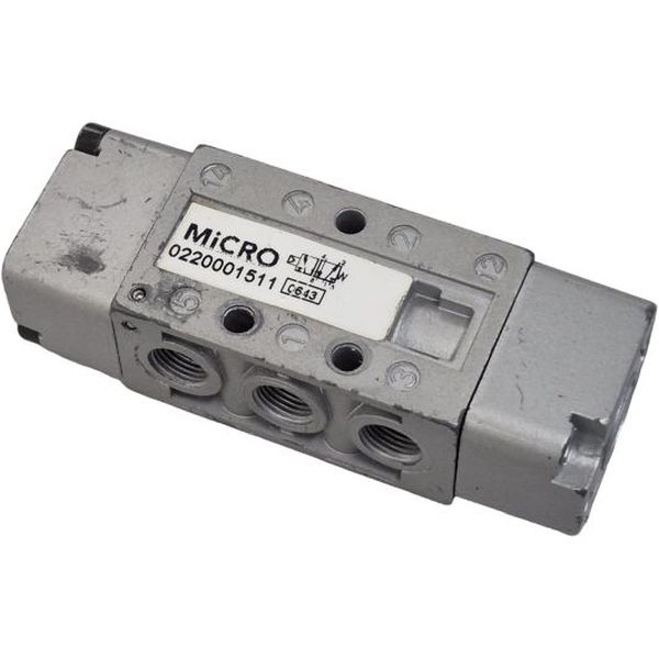 válvula 5 vias, comando pneumático, reação por mola, conexão rosca G1/8
