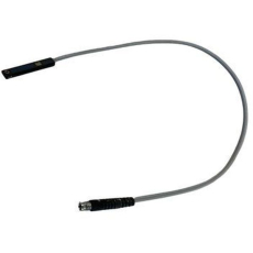 Um sensor de proximidade magnético com saída PNP e LED indicador, projetado para montagem em ranhura, operando 24V DC (10-30V), com corrente máxima de 0,1A.