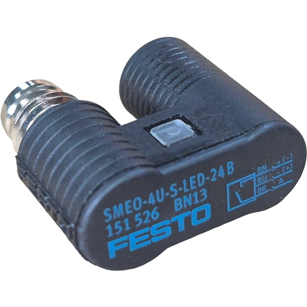 conexão elétrica plugue M8X1, LED indicador, tensão 24VDC