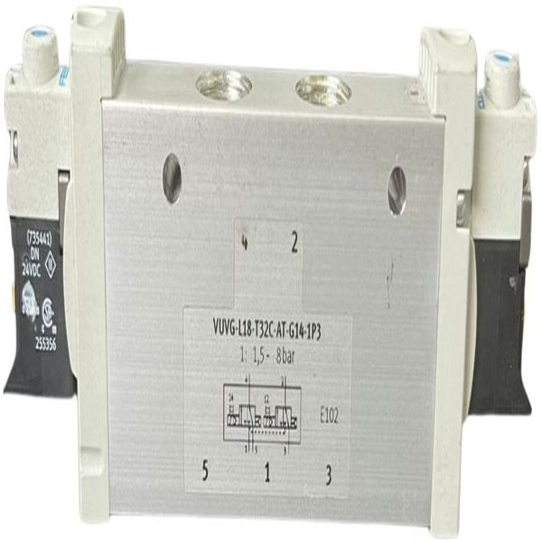Válvula de 2x3/2 vias com acionamento elétrico e retorno automático por mola - FESTO