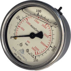 Manômetro TWE 3600psi 250bar Manômetro TWE 3600psi 250bar