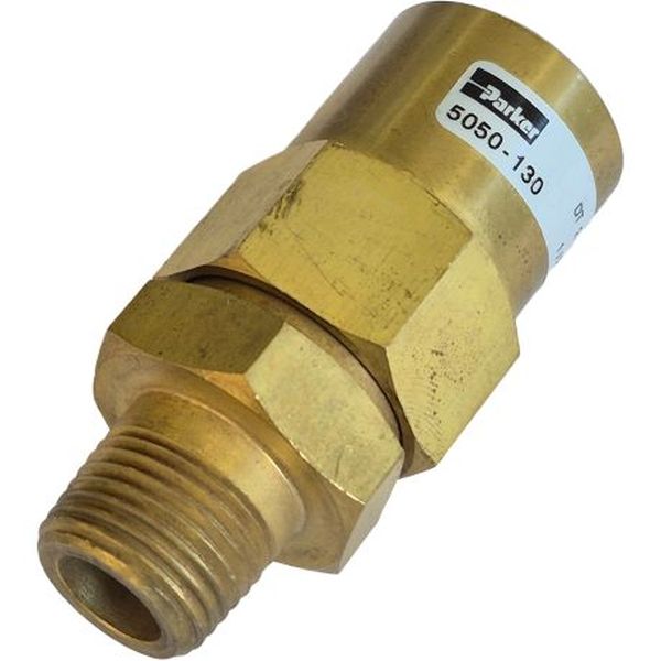 Série 5050, conexão rosca 1/2, material latão, vedações NBR, Cv 3,54, temperatura -10...80oC, pressão máxima 7bar, fluido ar comprimido