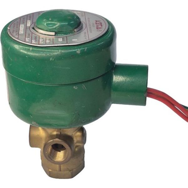 função 3/2 vias, conexão rosca 1/4NPT, orifício 2,4, fluidos ar / gás inerte / água /óleo, bobina 120VDC 11.2W, corpo latão