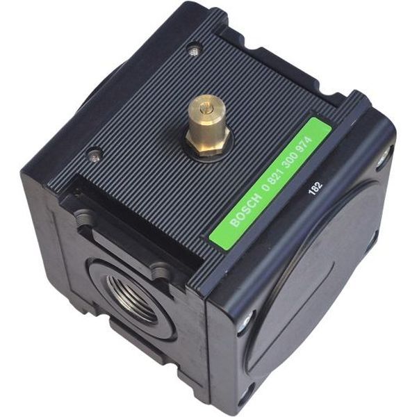 conexão rosca G3/4, pode ser montada em blocos, pressão de trabalho 0...16bar, meio ar comprimido / gases neutros, temperatura -10...60oC, vedações moles