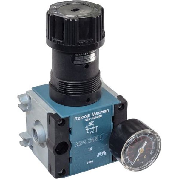 série modular Ci, com manômetro (escala 170psi / 12 bar), pressão máxima 12 kgf/cm2 (bar), corpo fundição injetada zinco, fluido ar comprimido
