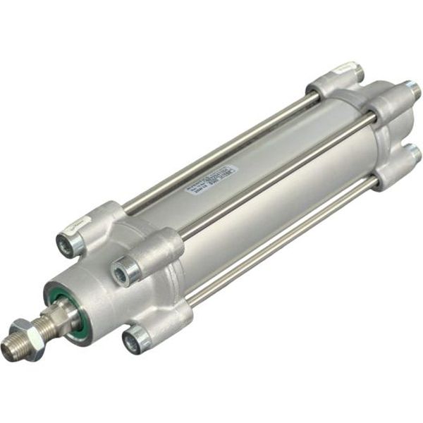 diâmetro 40mm, curso 100mm, norma ISO, com tirantes, pressão máxima 10bar, meio ar comprimido