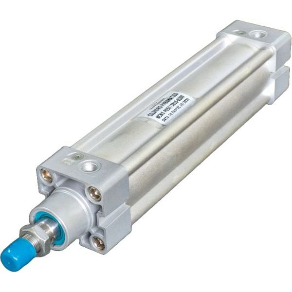 cilindro padronizado de dupla ação, diâmetro 50mm, curso 200mm, dupla ação, amortecimento ajustável, sem canal para sensor