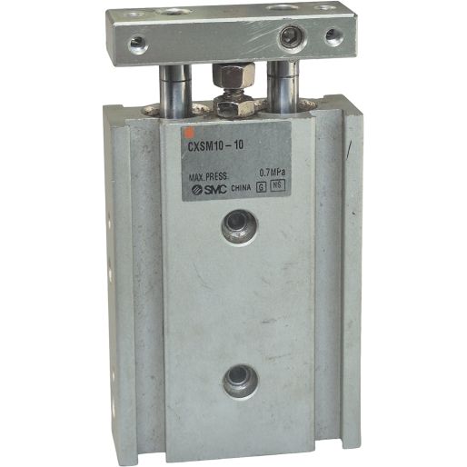 Série CXS, cilindro dupla força, cilindro com guia, diâmetro 10mm, curso 10mm, amortecimento elástico