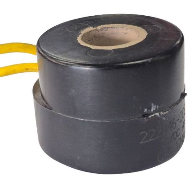 tensão 24VDC, ligação elétrica com fio, bobina redonda