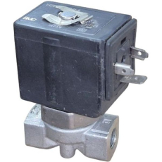 válvula diretamente operada, válvula com 2 vias, válvula com 1 bobina, válvula com bobina elétrica, válvula para abrir e fechar o fluxo de água