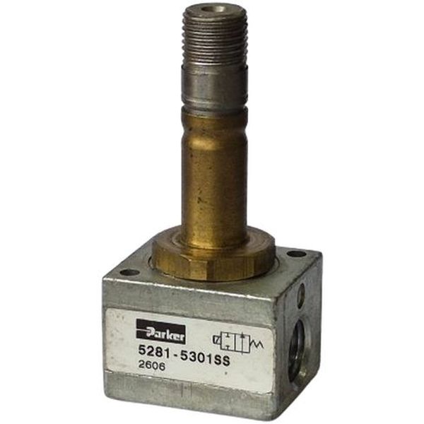 2/2 vias, atuação solenóide, retorno mola. Também temos a válvula completa com a bobina. Consulte-nos.