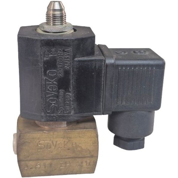 3/2 vias, atuação solenoide, bobina 230V/60Hz 24/15VA, pressão 15 bar, corpo latão