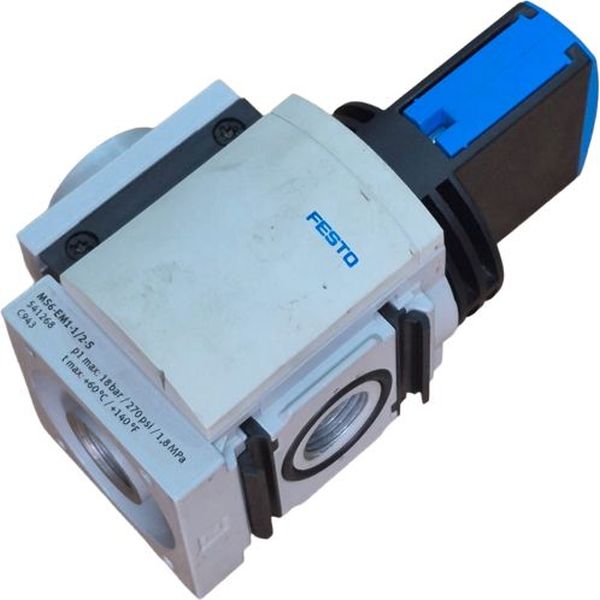 conexão pneumática G1/2, vazão nominal 8700 l/min, pressão de operação 0-18bar, acionamento manual, fluidos ar comprimido / gases inertes