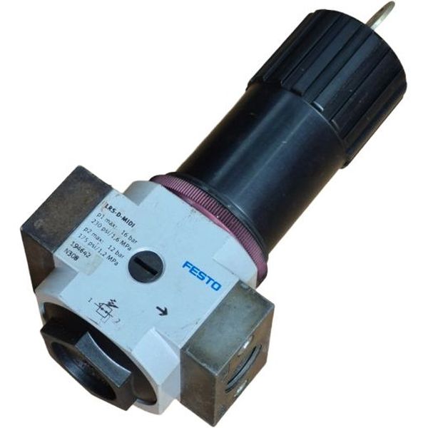 Série D, tamanho MIDI, conexão G1/2, manopla com chave , fluidos ar comprimido / gases inertes, material do corpo zinco, vedações NBR