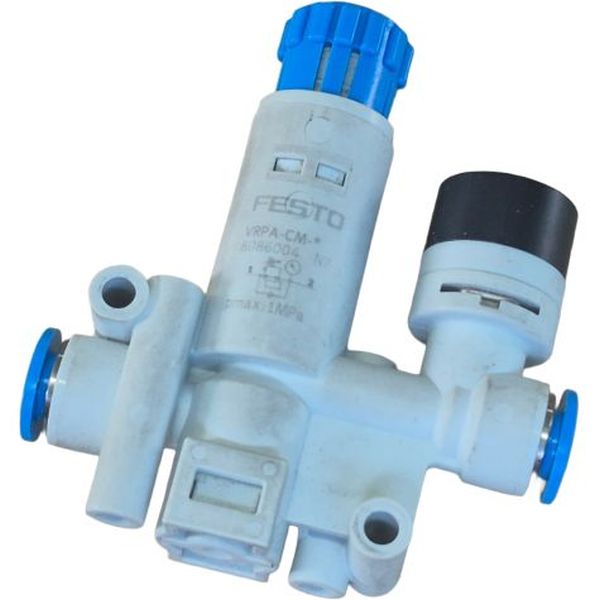 faixa de regulagem 1-8bar, vazão 90l/min, conexões QS-6, pressão de saída constante com escape secundário, com comportamento de corrente reversa