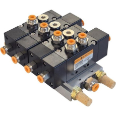 Bloco com válvulas VA5232-08, manifold, silenciadores e conexões - EMC