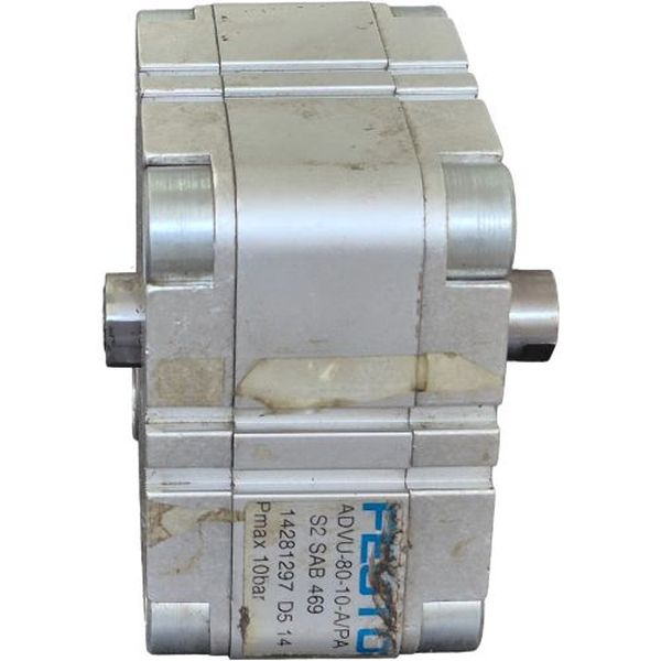 diâmetro 80mm, curso 10mm, dupla ação , ISO 21287, conexão G1/8, pressão máxima 10bar 