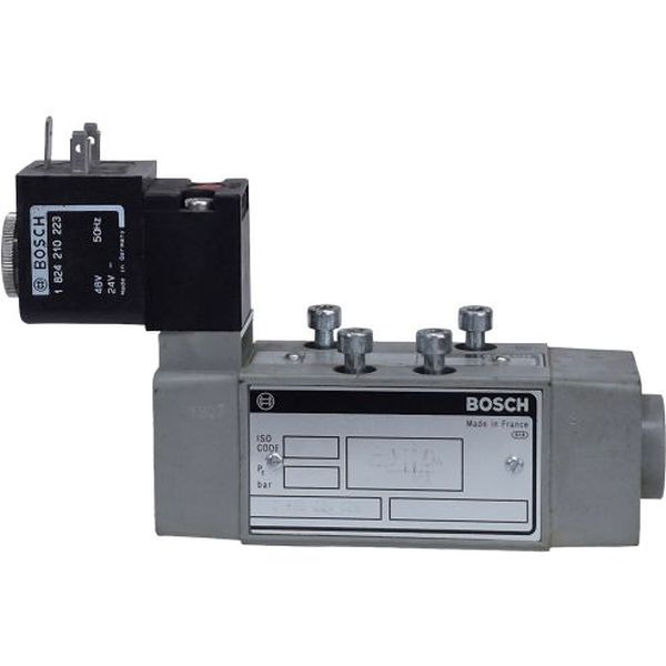 5/2 vias, atuação solenóide / retorno mola, bobina 24V, montagem sobre base