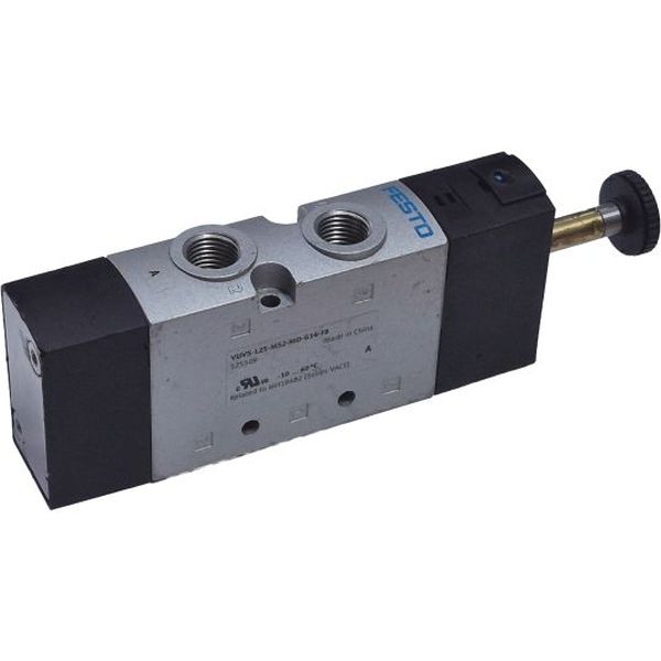 5/2 vias, conexão rosca G1/4, acionamento elétrico, simples solenóide