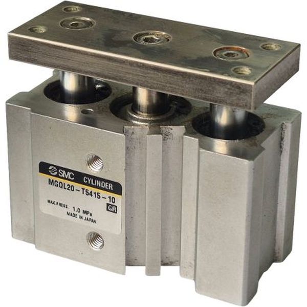 Série MGQ, linear de esferas, diâmetro 20mm, curso 10mm, amortecimento elástico nos dois lados, pressão máxima 1,0MPa