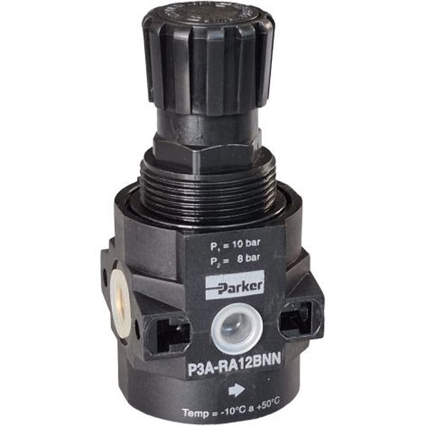 pressão máxima 10bar, intervalo de temperatura -10...50oC, material do corpo plástico, vedação NBR
