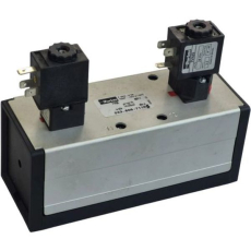 Série ISOMAX

Válvula com atuador solenóide CNOMO (sem sub-base)

Solenóide/mola 5/2 vias

Tipo construtivo: Poppet

Faixa de temperatura: -10°C a +60°C

Faixa de pressão: 2 a 12 bar. Vácuo: -0,9 a 0 bar

Fluido: Ar comprimido filtrado, lubrificado ou não

Corpo: Poliamida

Vedação: NBR

Assento: Cerâmica

Norma ISO 5599-1
