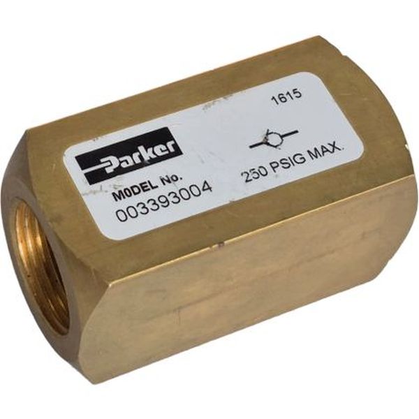 Série 339, pressão 250psig. Permite a passagem do ar em uma direção e bloqueia na direção contrária.