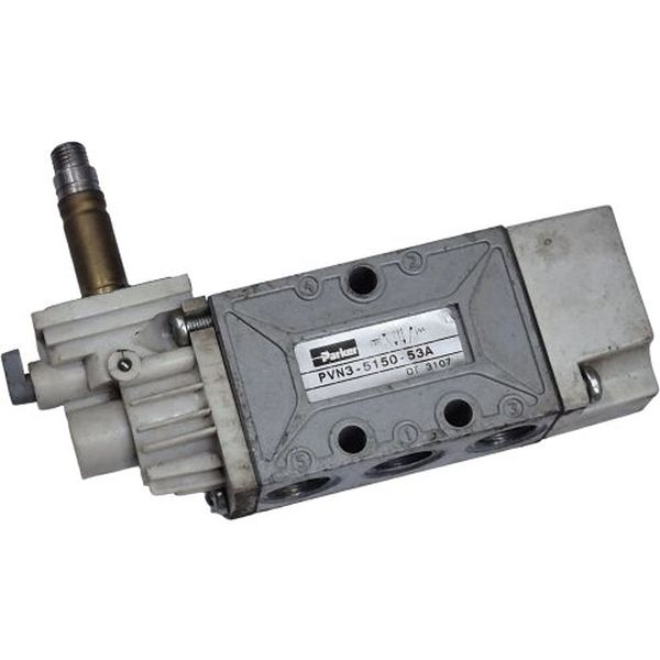 Série PVN, 5 vias e 2 posições, conexão rosca 1/4, atuador solenóide/mola, meio ar comprimido filtrado / gases inertes