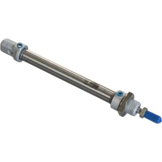 Características

- Diâmetro: 12mm

- Curso: 80mm

- Dupla ação

- Pressão de Trabalho: até 10 bar

- Temperatura Ambiente: -10ºC a +80ºC

- Fluido: ar comprimido filtrado, lubrificado ou não

Construção

- Haste: Aço Inoxidável AISI 304

- Cabeçotes: Alumínio

- Vedações: Buna-N

- Camisa: Aço Inoxidável AISI 316

- Êmbolo: Latão

Os cilindros mini da série CWMI não são normalizados ISO

pistão pneumático, pistão mini, mini pistão, pistão cilindro, microcilindro, pistão não padronizado, pistão para ar comprimido
