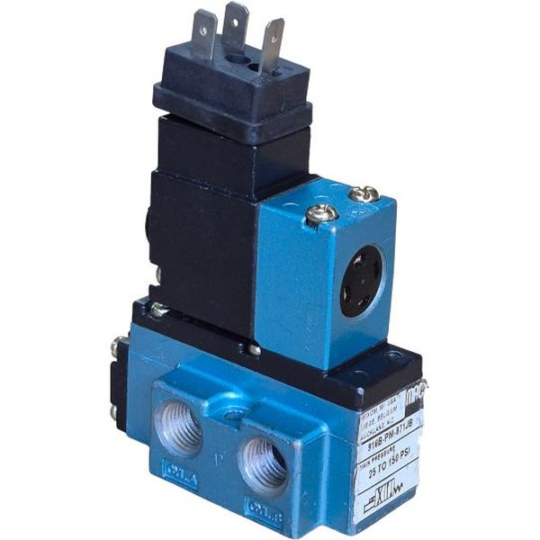 4/2 vias, conexão 1/4, acionamento solenóide / retorno mola, 24VDC, 12,7W, 25~150psi