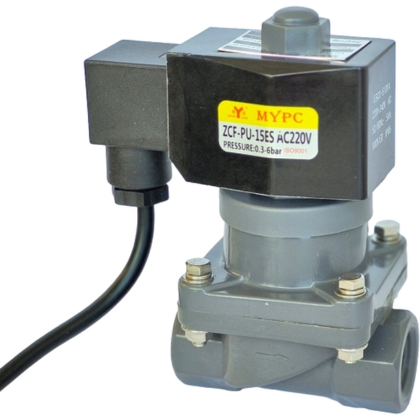 2/2 vias, conexão G1/2, 220VAC, pressão 0,3~6bar, temperatura -5~60oC, meio ácido, vedações Viton, ISO9001