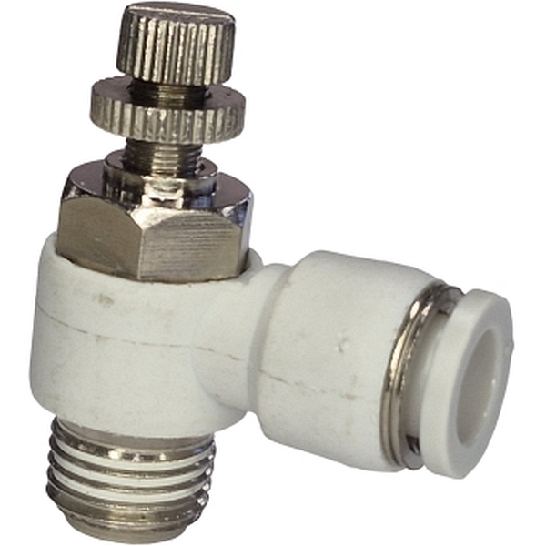 conexão rosca 1/4 com teflon, para tubo 8mm, elemento de ajuste parafuso recartilhado, anel de desengate branco