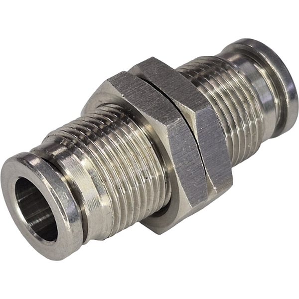 conexão push-in para tubo 8mm, corpo metálico, anel de desengate metálico