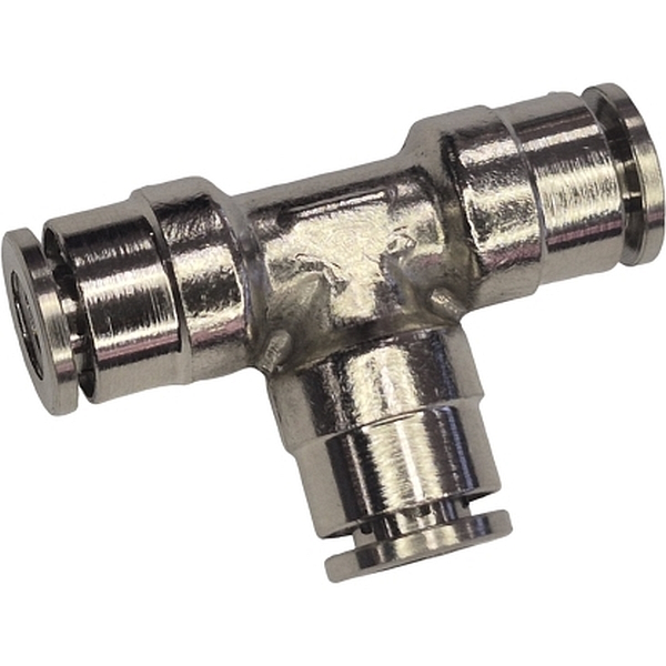 conexão push-in para tubo 8mm, corpo metálico, anel de desengate metálico